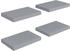 vidaXL Schwebende Wandregale 4 Stk. Grau 40x23x3,8cm MDF (323849)