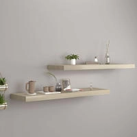vidaXL Schweberegale 2 Stk. Eichen-Optik 90x23,5x3,8 cm MDF
