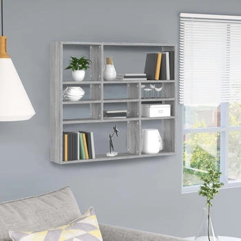 vidaXL Wandregal Grau Sonoma 90x16x78 cm (815559)