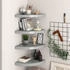 vidaXL Eck-Schweberegale 4 Stk. Grau 35x35x3,8 cm MDF (323924)