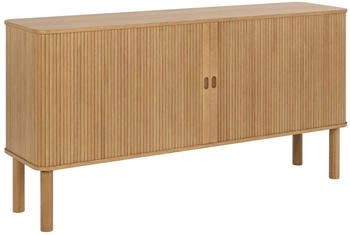 Freiraum Anrichte Langley, mit Lamellenfront Eiche furniert, MDF - 160x80x40cm
