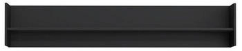 Freiraum Wandregal TEZAUR Schwarz matt - 160x30x25,5cm