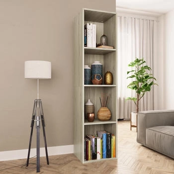 vidaXL B&uuml;cherregal/TV-Schrank Sonoma-Eiche 36x30x143 cm (800147)