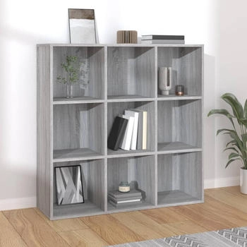 vidaXL B&uuml;cherschrank Grau Sonoma-Eiche 98x29x97,5 cm (815451)