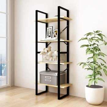 vidaXL B&uuml;cherregal 4 B&ouml;den 60x30x140 cm Massivholz Kiefer (806442)