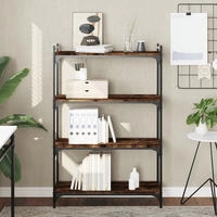 vidaXL B&uuml;cherregal 4 B&ouml;den R&auml;uchereiche 80x30x120 cm Holzwerkstoff