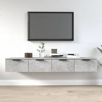 vidaXL Wandschr&auml;nke 2 Stk. Betongrau 68x30x20 cm Holzwerkstoff