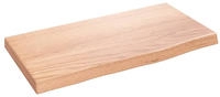 vidaXL Wandregal Hellbraun 40x20x2 cm Massivholz Eiche Behandelt
