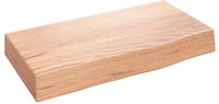 vidaXL Wandregal Hellbraun 40x20x6 cm Massivholz Eiche Behandelt