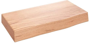 vidaXL Wandregal Hellbraun 40x20x6 cm Massivholz Eiche Behandelt (363625)