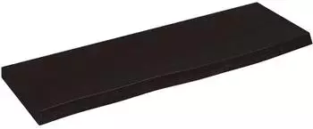 vidaXL Wandregal Dunkelbraun 60x20x2 cm Massivholz Eiche Behandelt (363761)
