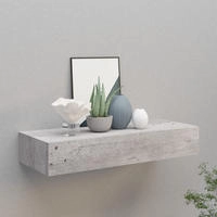 vidaXL Wandregal mit Schublade Betongrau 60x23,5x10 cm MDF