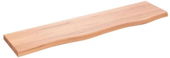 vidaXL Wandregal Hellbraun 80x20x2 cm Massivholz Eiche Behandelt (363659)