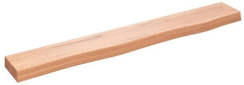 vidaXL Wandregal Hellbraun 80x10x4 cm Massivholz Eiche Behandelt (363657)