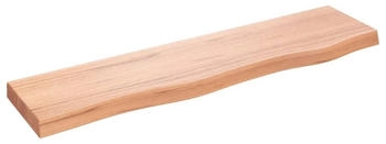vidaXL Wandregal Hellbraun 80x20x4 cm Massivholz Eiche Behandelt (363660)