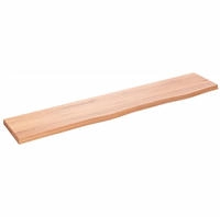 vidaXL Wandregal Hellbraun 100x20x2 cm Massivholz Eiche Behandelt