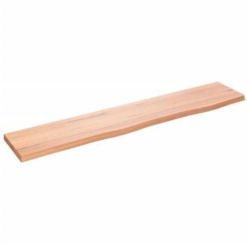 vidaXL Wandregal Hellbraun 100x20x2 cm Massivholz Eiche Behandelt (363677)