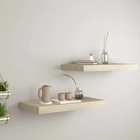 vidaXL Schwebende Wandregale 2 Stk. Eichefarben 50x23x3,8cm MDF