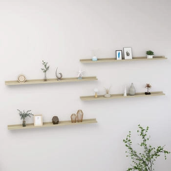 vidaXL Wandregale 4 Stk. Sonoma-Eiche 115x9x3 cm (326688)