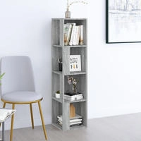 vidaXL Eckregal Grau Sonoma 33x33x132 cm Holzwerkstoff