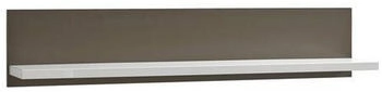 Livetastic Wandboard Grau weiß Hochglanz 124x25x22 cm