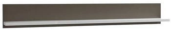 Livetastic Wandboard Grau wei&szlig; Hochglanz 184x25x22 cm