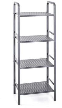 CarryHome Regal Grau Metall 4 Fächer 40x108x28 cm
