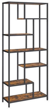 BOXXX Regal Braun schwarz Vintage 6 F&auml;cher 80x180x30 cm