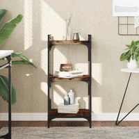 vidaXL B&uuml;cherregal 3 B&ouml;den R&auml;uchereiche 40x30x86 cm Holzwerkstoff