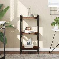 vidaXL B&uuml;cherregal 3 B&ouml;den Braun Eichen-Optik 40x30x86cm Holzwerkstoff