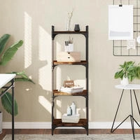 vidaXL B&uuml;cherregal 4 B&ouml;den R&auml;uchereiche 40x30x120 cm Holzwerkstoff