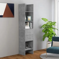 vidaXL B&uuml;cherregal Betongrau 40x35x180 cm Holzwerkstoff