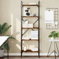 vidaXL B&uuml;cherregal 5 F&auml;cher R&auml;uchereiche 56x31,5x174 cm Holzwerkstoff
