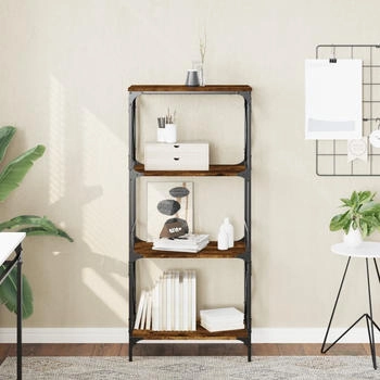 vidaXL B&uuml;cherregal 4 B&ouml;den R&auml;uchereiche 59x35x132 cm (837619)