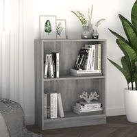 vidaXL B&uuml;cherregal Grau Sonoma 60x24x76 cm Holzwerkstoff