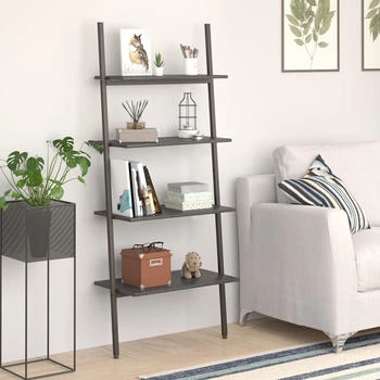 vidaXL Leiterregal mit 4 B&ouml;den Schwarz 64x34x150,5 cm (336375)