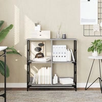 vidaXL B&uuml;cherregal Grau Sonoma 78,5x33x82 cm Holzwerkstoff