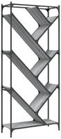 vidaXL B&uuml;cherregal Grau Sonoma 79x30x180 cm Holzwerkstoff und Metall