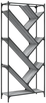 vidaXL B&uuml;cherregal Grau Sonoma 79x30x180 cm und Metall (845434)
