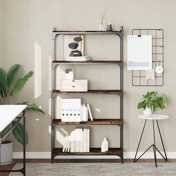 vidaXL B&uuml;cherregal 5 B&ouml;den R&auml;uchereiche 80x30x154 cm (837679)