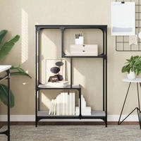 vidaXL B&uuml;cherregal Grau Sonoma 81x36x115 cm Holzwerkstoff und Stahl