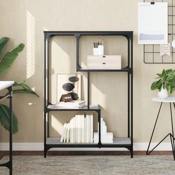 vidaXL Bücherregal Grau Sonoma 81x36x115 cm (835407)