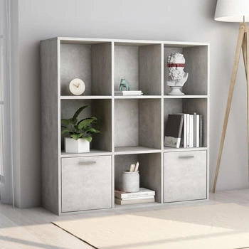 vidaXL B&uuml;cherregal Betongrau 98x30x98 cm (801120)
