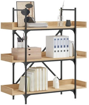 vidaXL B&uuml;cherregal 3 B&ouml;den Sonoma-Eiche 100x33x108,5 cm (837688)
