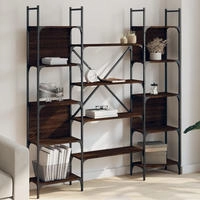 vidaXL B&uuml;cherregal Braun Eichen-Optik 155,5x24x166,5 cm Holzwerkstoff