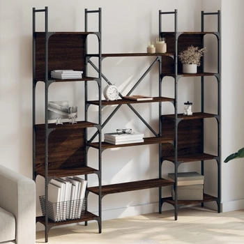 vidaXL B&uuml;cherregal Braun Eichen-Optik 155,5x24x166,5 cm (838862)