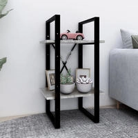 vidaXL B&uuml;cherregal 2 F&auml;cher Grau Sonoma 40x30x70 cm Holzwerkstoff