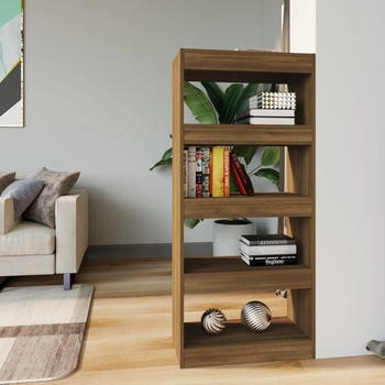 vidaXL B&uuml;cherregal/Raumteiler Braun Eichen-Optik 60x30x135 cm (813607)