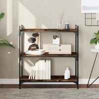 vidaXL B&uuml;cherregal 3 B&ouml;den R&auml;uchereiche 80x30x86 cm Holzwerkstoff