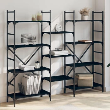 vidaXL B&uuml;cherregal Schwarz 160x28,5x136,5 cm (838873)